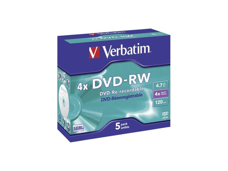 DVD-RW/4.7GB 4x AdvAZO JewelCase 5pk